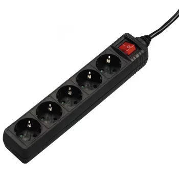 Hama 00137267 Extensão elétrica 1,4 m 5 tomadas AC Interior Preto