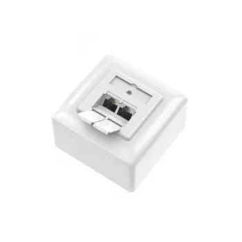 Hama 00300029 Tomada de rede 2 x RJ-45 Branco