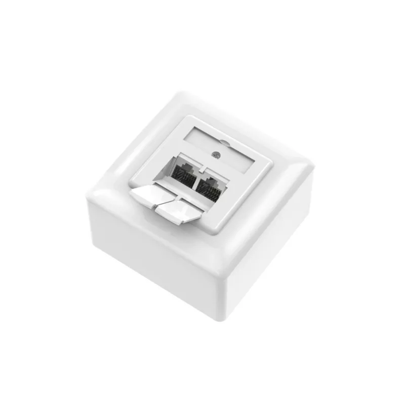 Hama 00300029 Tomada de rede 2 x RJ-45 Branco