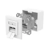 Hama 00300029 Tomada de rede 2 x RJ-45 Branco