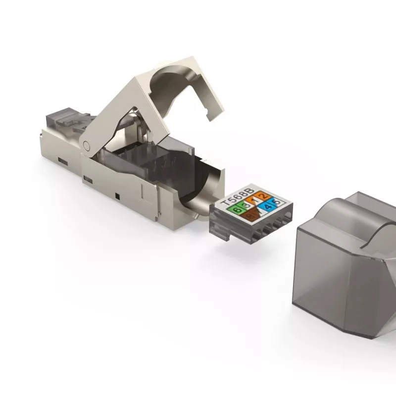 Hama 00200793 Conector de fios RJ45 Cinzento