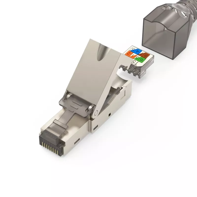 Hama 00200793 Conector de fios RJ45 Cinzento