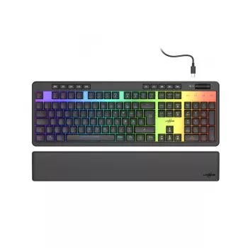 Hama 00217830 Teclado Gaming USB QWERTZ Alemão Preto
