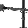 Hama Suporte de monitor, 2 monitores, altura ajustável, orientável/inclinável, 13 polegadas – 35 polegadas, Preto