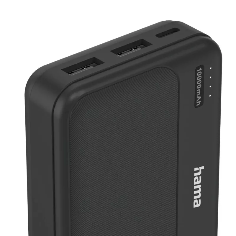 Hama Pocket 10 Polímero de lítio (LiPo) 10000 mAh Preto
