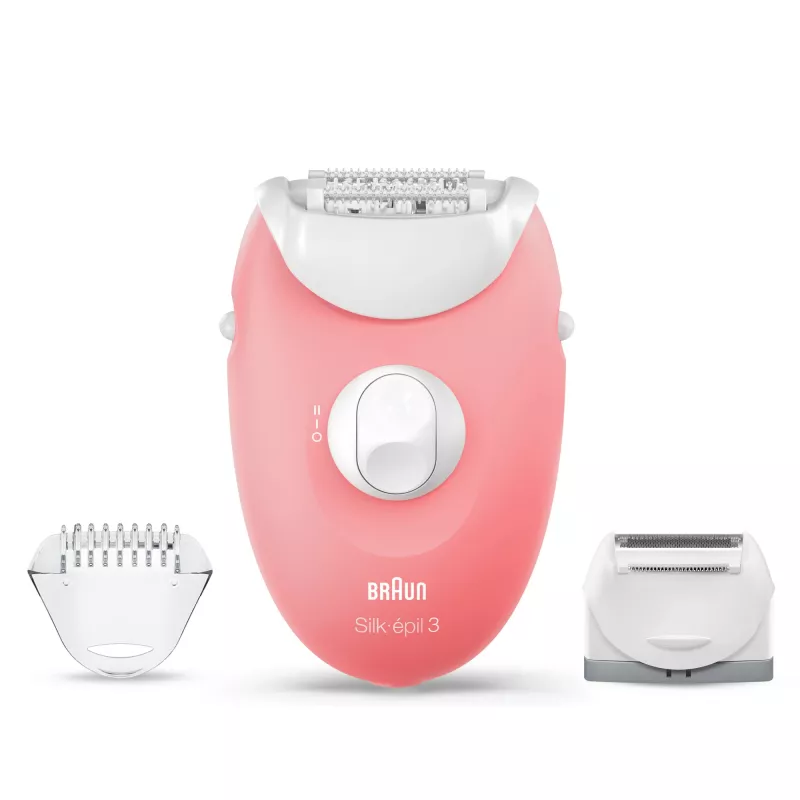 Braun Silk-epil 3-277 Depiladora, branco/rosa