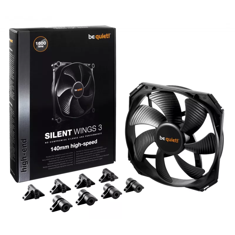 be quiet! SilentWings 3 Ventoinha para caixa de computador 14 cm preto