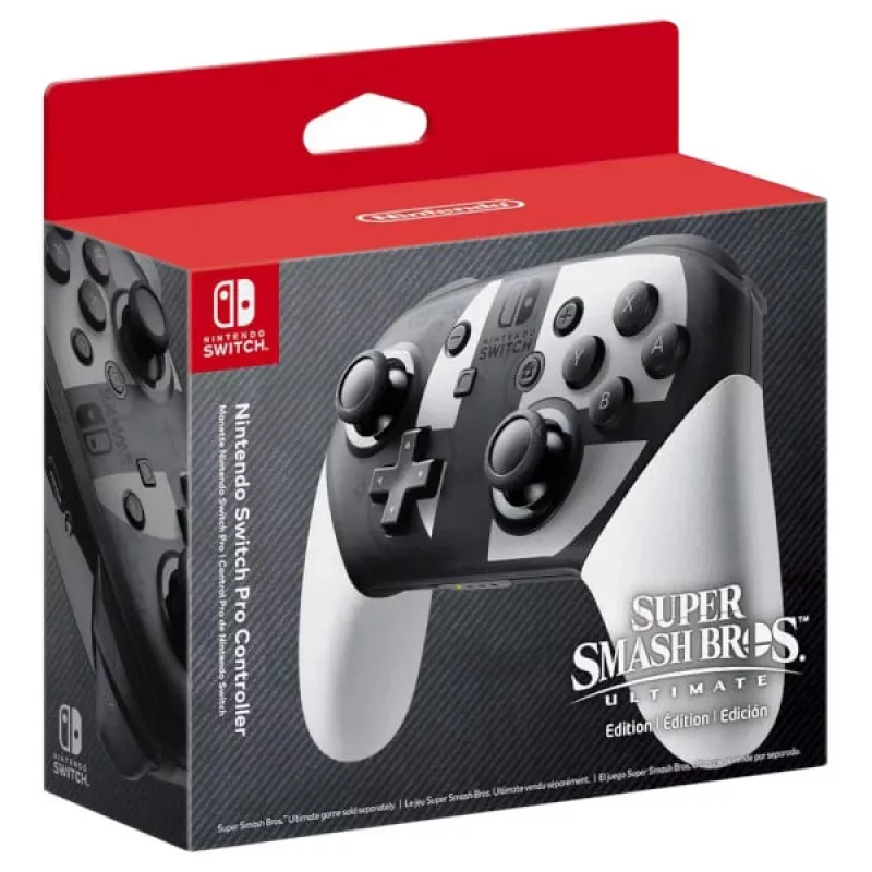 Nintendo Switch Pro Comando Super Smash Bros. Ultimate Edition preto, cinzento, branco Bluetooth gamepad analógico / digital Nintendo Switch
