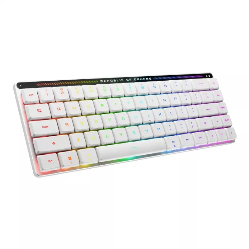 ASUS ROG Falchion RX Low Profile Teclado gaming USB + HF sem fios + Bluetooth branco