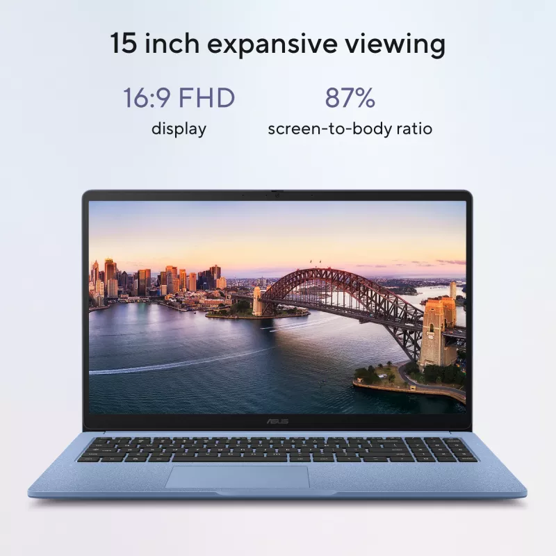 ASUS Chromebook CB1505CTA-S70197-CBE Intel® N N150 39,6 cm (15,6 inch) Full HD 8 GB LPDDR5-SDRAM 64 GB eMMC Wi-Fi 6 (802.11ax) ChromeOS US International Cinzento
