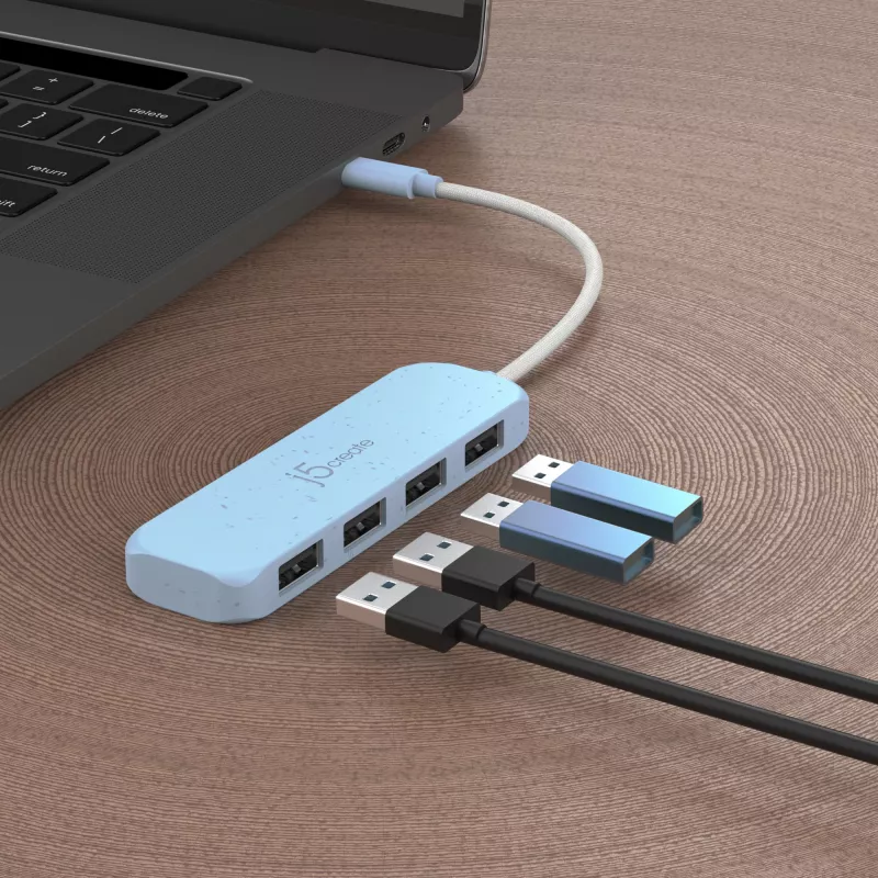 j5create Hub USB-C para 4 portas Type-A Gen 2 ecológico