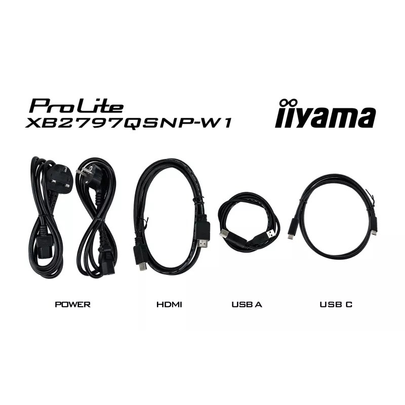 iiyama ProLite XB2797QSNP-W1 Monitor de computador IPS-LCD de 27 polegadas 68,6 cm (27 polegadas) 2560 x 1440 píxeis Quad HD Branco