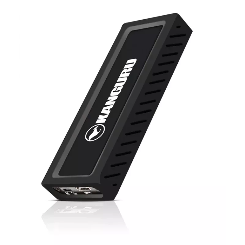 iStorage Kanguru UltraLock Superspeed+ USB-C M.2 NVMe SSD externo 1 TB | Unidade de estado sólido portátil segura | Interruptor físico de proteção contra escrita | Firmware seguro | Conforme TAA |