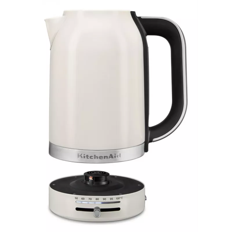 KitchenAid 5KEK1701EPL Chaleira elétrica 1,7 l 2400 W Preto, Aço inoxidável, Branco
