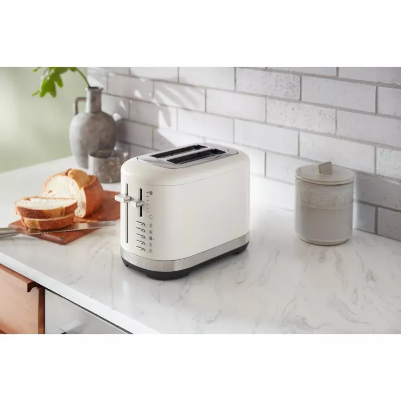 KitchenAid 859711684260 Torradeira 7 2 fatia(s) 980 W Preto, Aço inoxidável, Branco