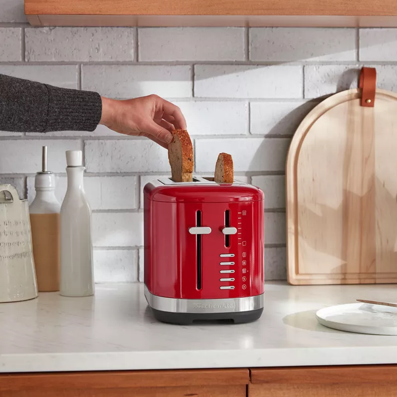 KitchenAid 5KMT2109EER 7 2 fatia(s) 980 W Preto, Vermelho, Aço inoxidável