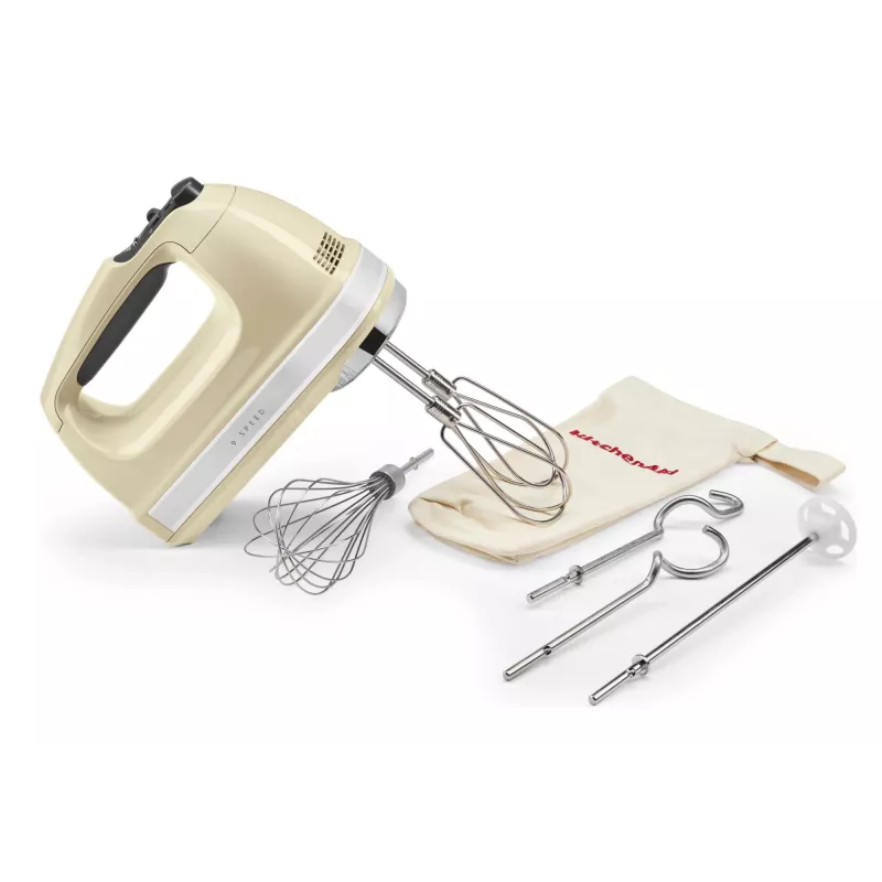 KitchenAid 5KHM9212EAC Batedeira de mão 85 W Creme, Prateado