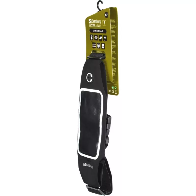 Sandberg bolsa de cintura desportiva 4,7″, bolsa de cintura, qualquer marca, 11,9 cm (4,7 polegadas), preto