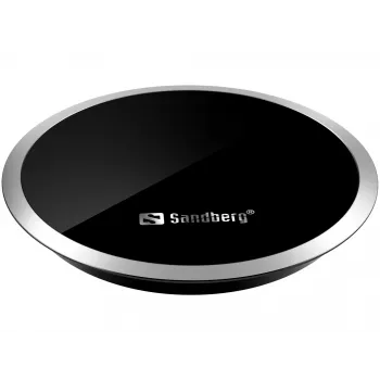 Sandberg carregador sem fios para secretária 10W, interior, USB, carregamento sem fios, 0,8 m, preto