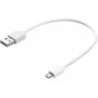 Sandberg cabo MicroUSB de sincronização/carregamento 0,2 m, 0,2 m, USB A, Micro-USB B, USB 2.0, branco
