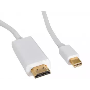 Sandberg MiniDP 1.2 > HDMI 4K 2m, 2 m, Mini DisplayPort, HDMI, macho, macho, branco