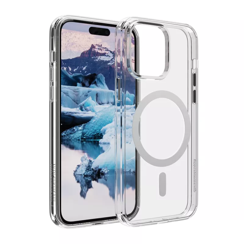 dbramante1928 Iceland Pro compatível com MagSafe – iPhone 15 Pro Max, capa, Apple, iPhone 15 Pro Max, transparente, branco