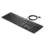 HP teclado empresarial fino USB, tamanho completo (100%), com fios, USB, preto