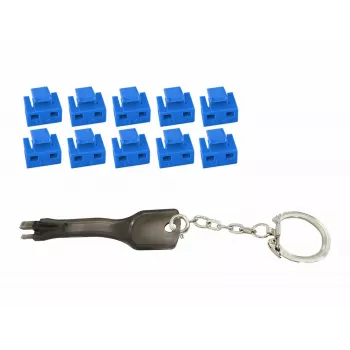 Microconnect MC-RJ45PORTBLOCK-B bloqueador de porta RJ-45 azul 10 unid.