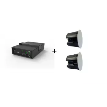 Vivolink Audiopack subwoofer 6.5 40W + 2 x altifalantes de teto premium (oferta de pacote limitado) preto com fios 110 W
