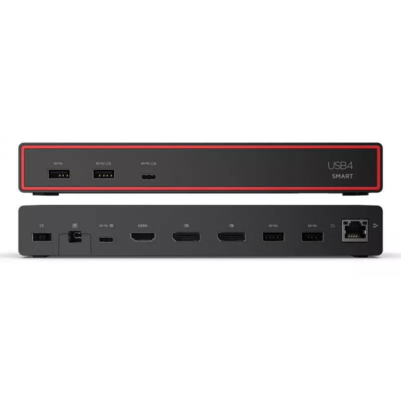 Lenovo ThinkPad USB4 Smart Dock 5500 com fonte de alimentação de 135W com fios preto