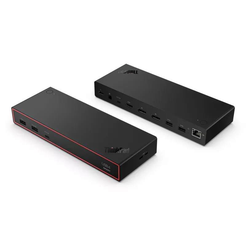 Lenovo ThinkPad USB4 Smart Dock 5500 com adaptador de 135W com fios preto
