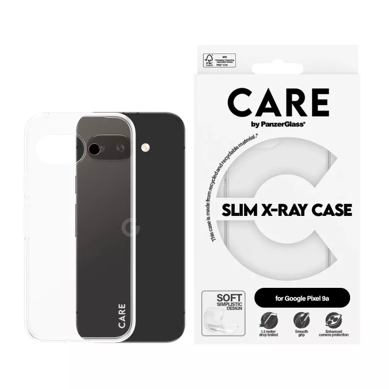 PanzerGlass CARE™ by ® X-Ray capa Google Pixel 9a, cobertura, Google, Google - New Pixel 8a 5G, transparente