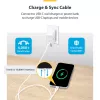StarTech.com 1 m (3,3 ft) cabo de carregamento USB-C branco pack de 2, cabo USB-C, cabo de carregamento para portátil USB 2.0 Type-C, 60 W 3 A Power Delivery, revestimento TPE, cabo de transferência de dados USB-C, M/M