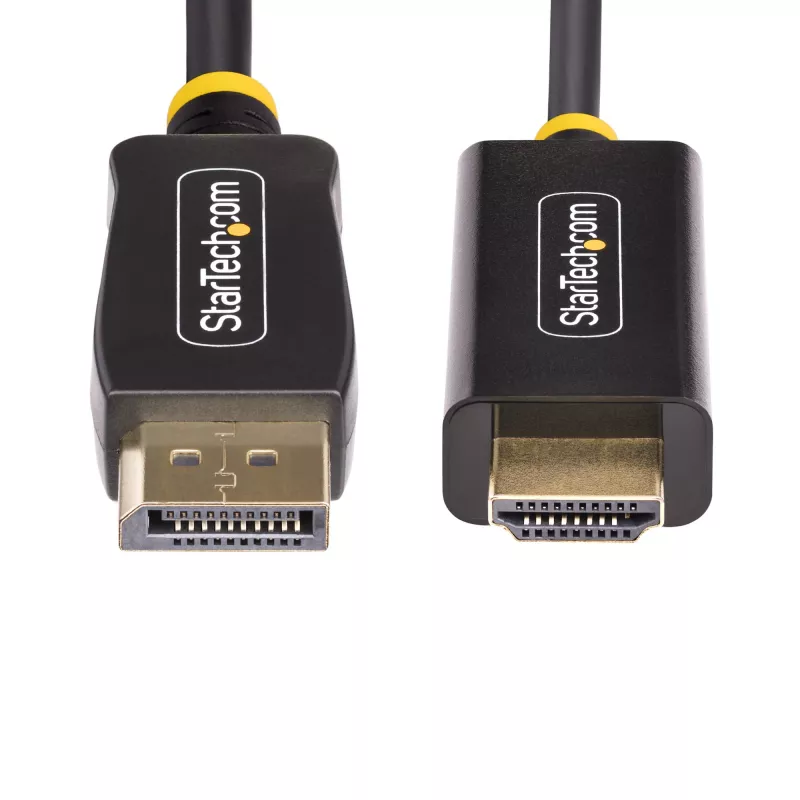 StarTech.com cabo adaptador DisplayPort para HDMI de 4m, 4K 60 Hz com HDR, DP para HDMI 2.0b, conversor de vídeo ativo, DisplayPort de secretária para monitor HDMI