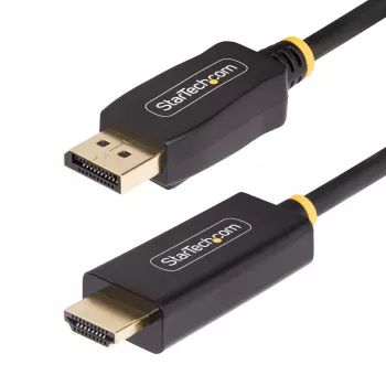 StarTech.com cabo adaptador DisplayPort para HDMI de 3m, 4K 60Hz com HDR, DP para HDMI 2.0b, conversor de vídeo ativo, DisplayPort de secretária para monitor HDMI
