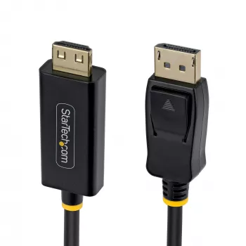 StarTech.com cabo adaptador DisplayPort para HDMI de 2m com conectores com bloqueio, 4K 60Hz, HDR, conversor de vídeo DP para HDMI unidirecional, DP de secretária para monitor HDMI