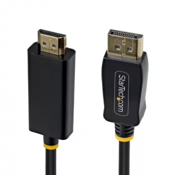 StarTech.com cabo adaptador DisplayPort para HDMI de 2m com conectores com bloqueio, 4K 60Hz, HDR, conversor de vídeo DP para HDMI unidirecional, DP de secretária para monitor HDMI