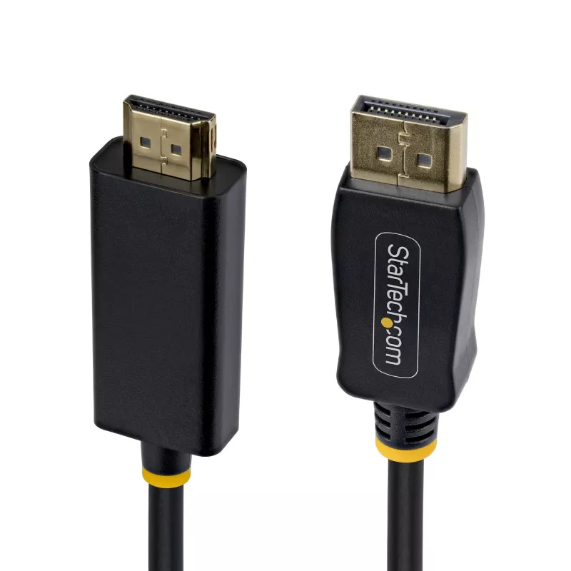 StarTech.com cabo adaptador DisplayPort para HDMI de 2m com conectores com bloqueio, 4K 60Hz, HDR, conversor de vídeo DP para HDMI unidirecional, DP de secretária para monitor HDMI