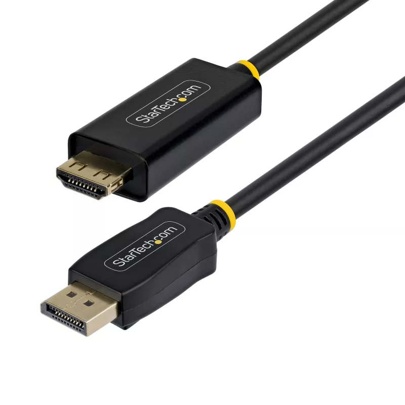 StarTech.com cabo adaptador DisplayPort para HDMI de 2m com conectores com bloqueio, 4K 60Hz, HDR, conversor de vídeo DP para HDMI unidirecional, DP de secretária para monitor HDMI