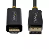StarTech.com cabo adaptador DisplayPort para HDMI de 2m com conectores com bloqueio, 4K 60Hz, HDR, conversor de vídeo DP para HDMI unidirecional, DP de secretária para monitor HDMI