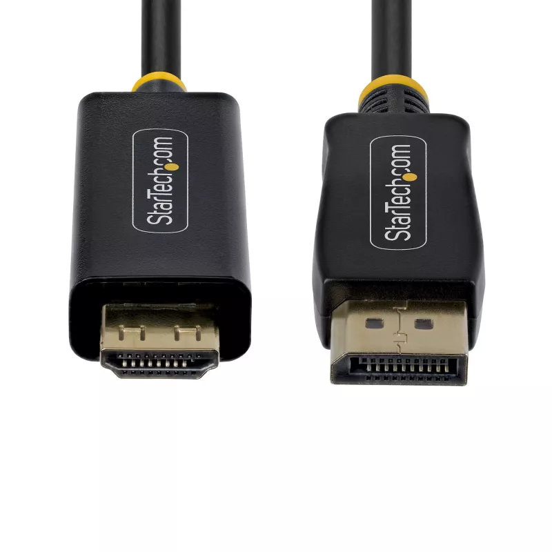 StarTech.com cabo adaptador DisplayPort para HDMI de 2m com conectores com bloqueio, 4K 60Hz, HDR, conversor de vídeo DP para HDMI unidirecional, DP de secretária para monitor HDMI