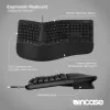 Incase Designed by Microsoft teclado ergonómico Office USB QWERTY preto