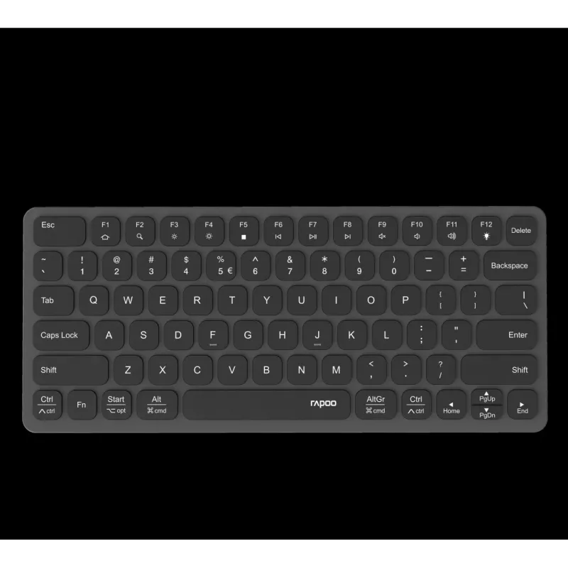 Rapoo UCK-6001 Teclado ultrafino com adaptador multiporta USB-C 8 em 1, QWERTZ