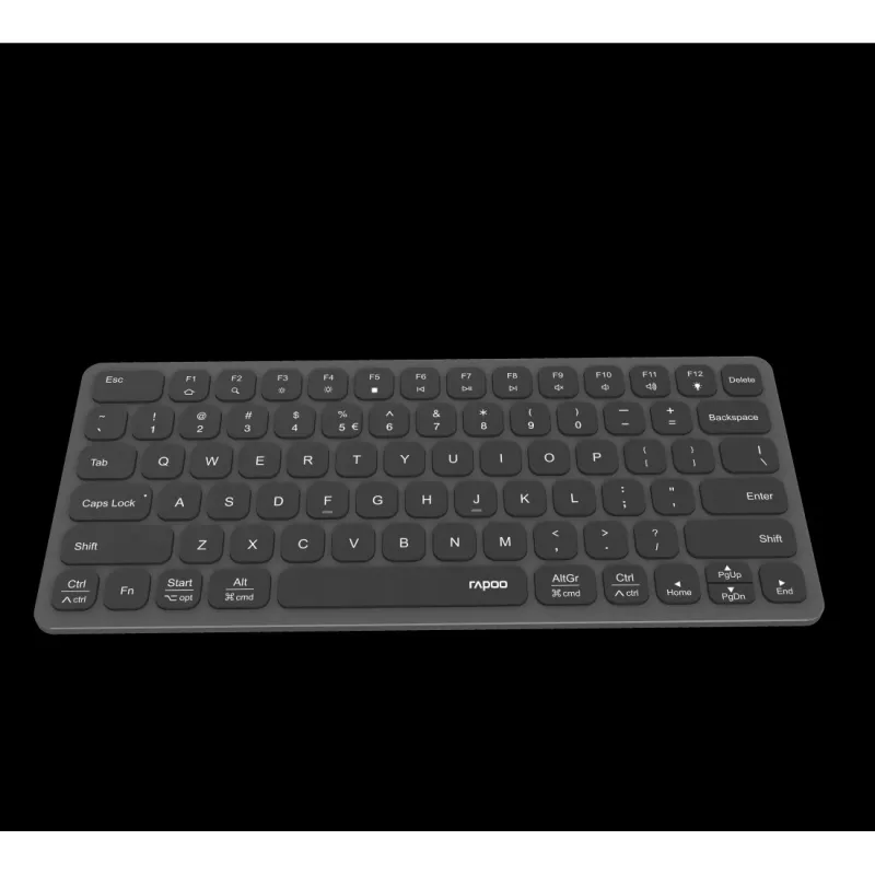 Rapoo UCK-6001 Teclado ultrafino com adaptador multiporta USB-C 8 em 1, QWERTZ
