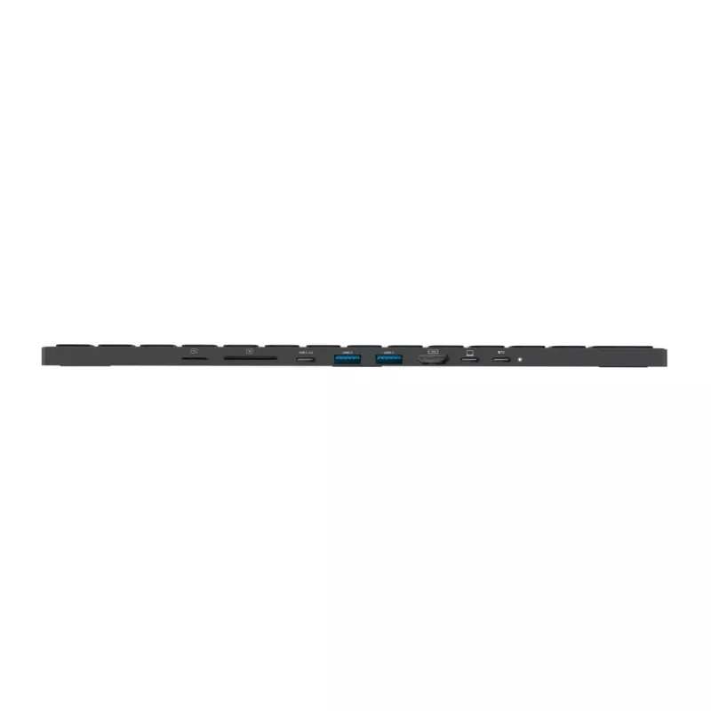 Rapoo UCK-6001 Teclado ultrafino com adaptador multiporta USB-C 8 em 1, QWERTZ