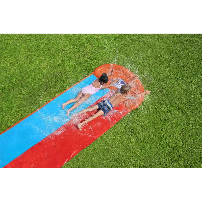 Bestway H2OGO! Escorrega de água duplo com rampa Tsunami Splash 4,88 m