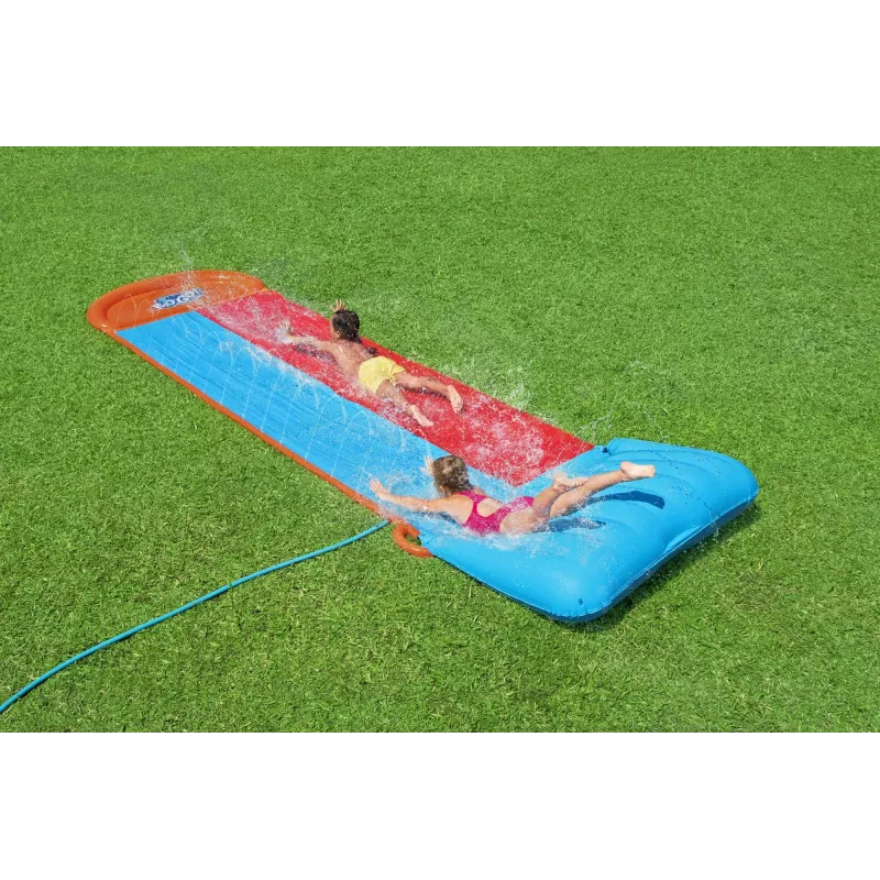 Bestway H2OGO! Escorrega de água duplo com rampa Tsunami Splash 4,88 m