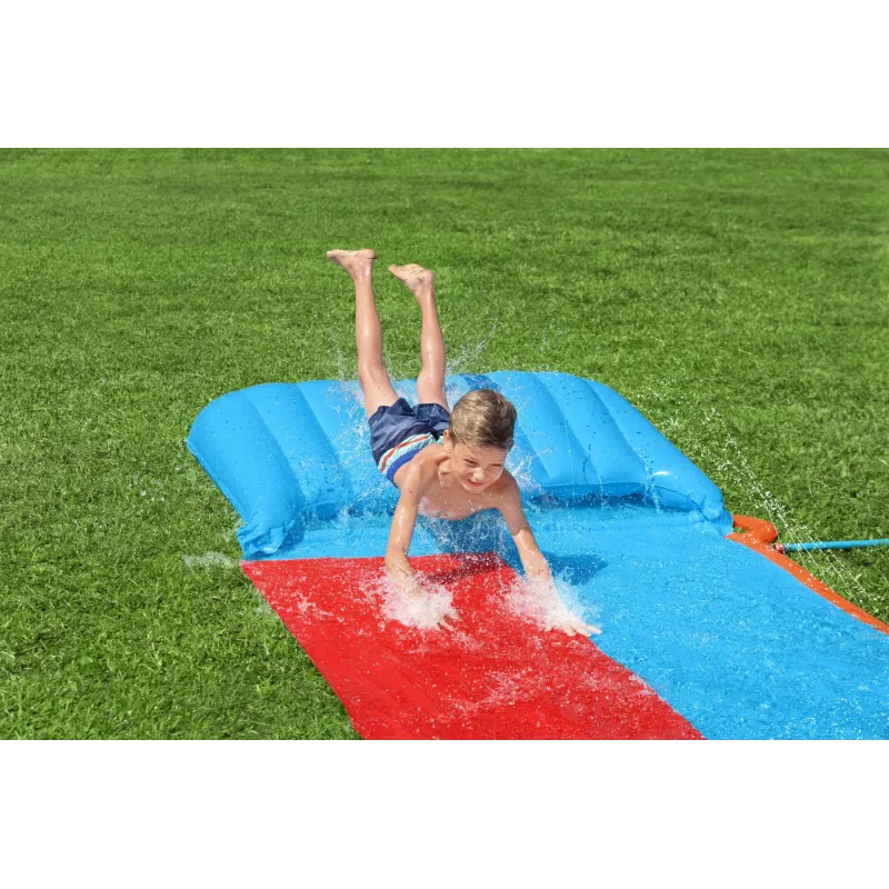 Bestway H2OGO! Escorrega de água duplo com rampa Tsunami Splash 4,88 m