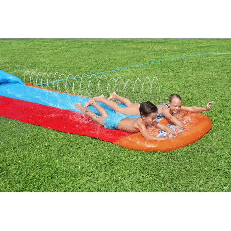 Bestway H2OGO! Escorrega de água duplo com rampa Tsunami Splash 4,88 m