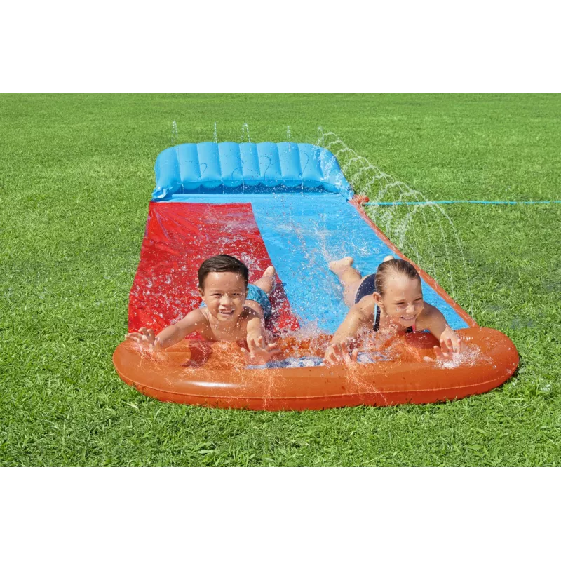 Bestway H2OGO! Escorrega de água duplo com rampa Tsunami Splash 4,88 m
